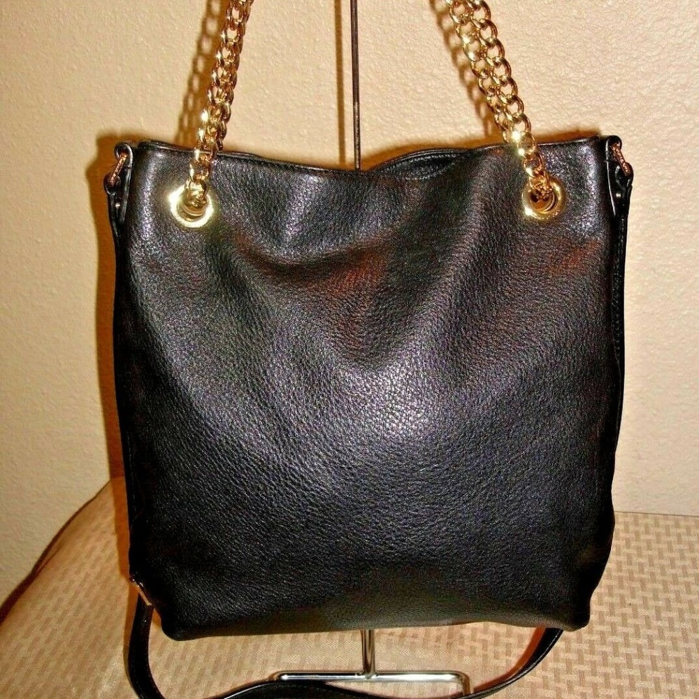 Michael Kors Black Chain Shoulder Bag + NIB Charm